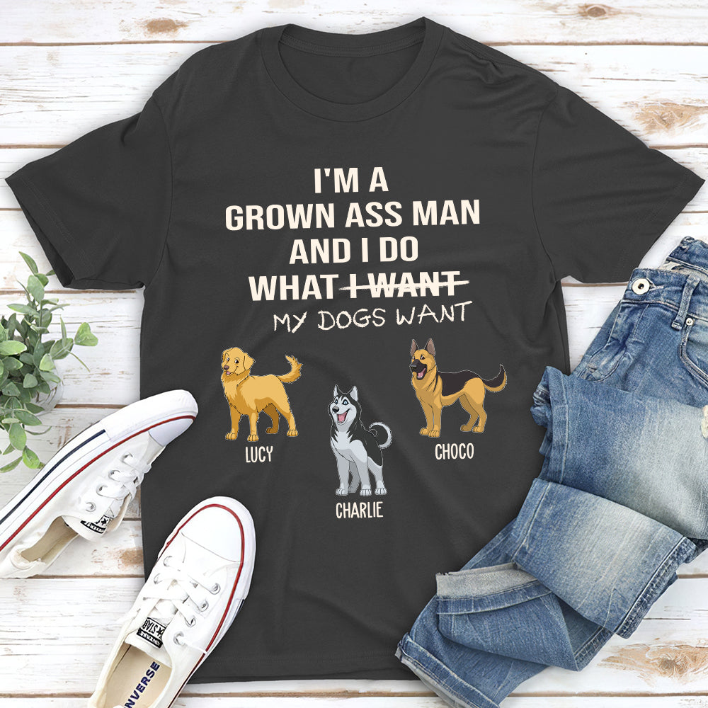What My Dog Wants - Personalized Custom Unisex 5.3 oz T-shirt for Pet Lovers