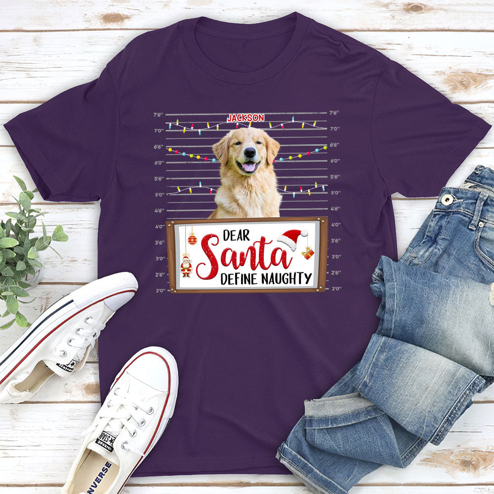 Define Naughty - Personalized Custom Unisex 5.3 oz T-shirt for Pet Lovers