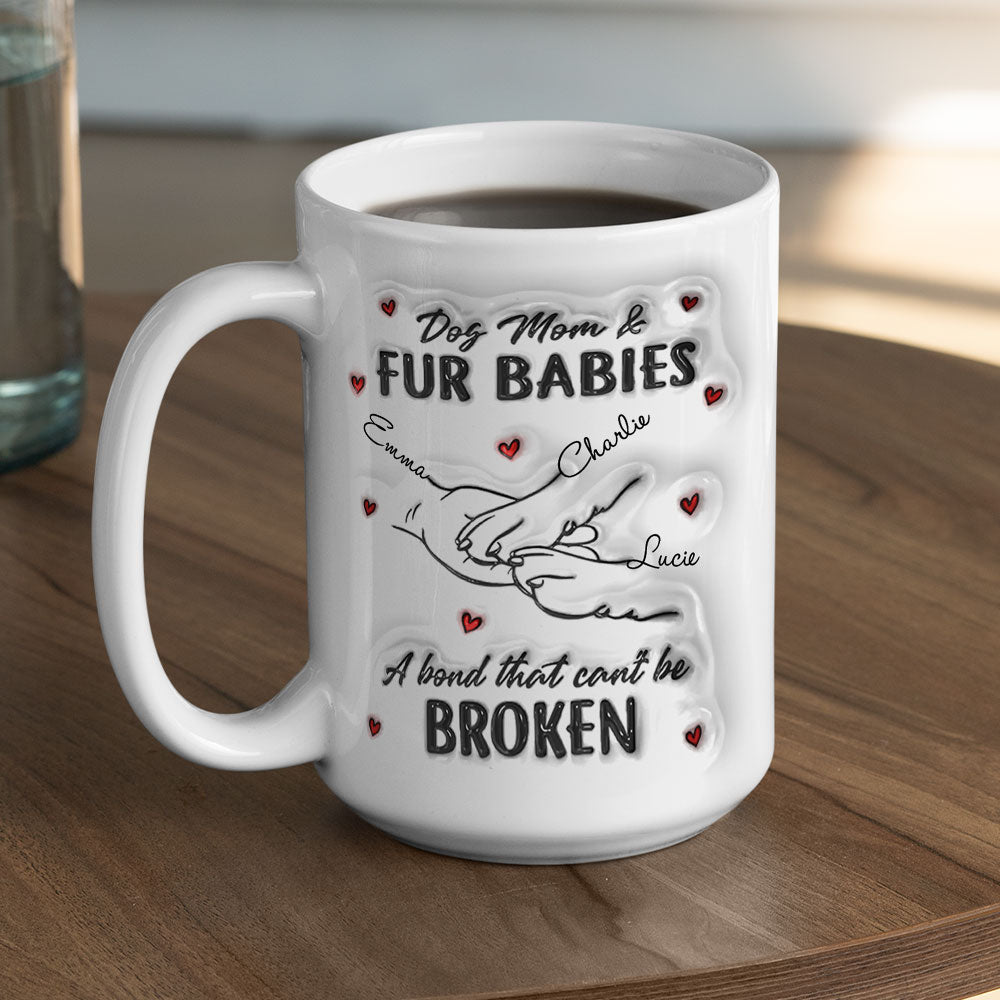 Personalized Custom Dog Mom Fur Baby Coffee Mug - 11oz & 15oz Sizes