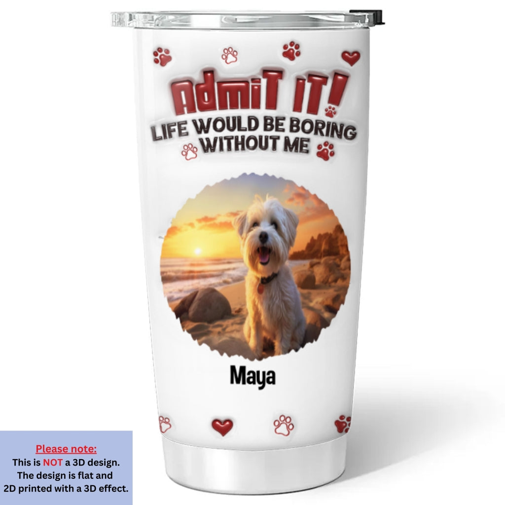 Accept It Mom Dad Personalized Custom 3D Inflated Effect Stainless Steel 20oz Tumbler for Unique Self - Expression