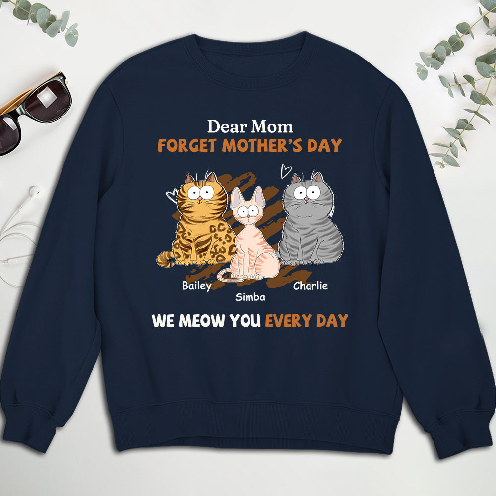 I Meow You Every Day Mom - Personalized Custom Unisex 8.0 oz Sweatshirt for Pet Lovers