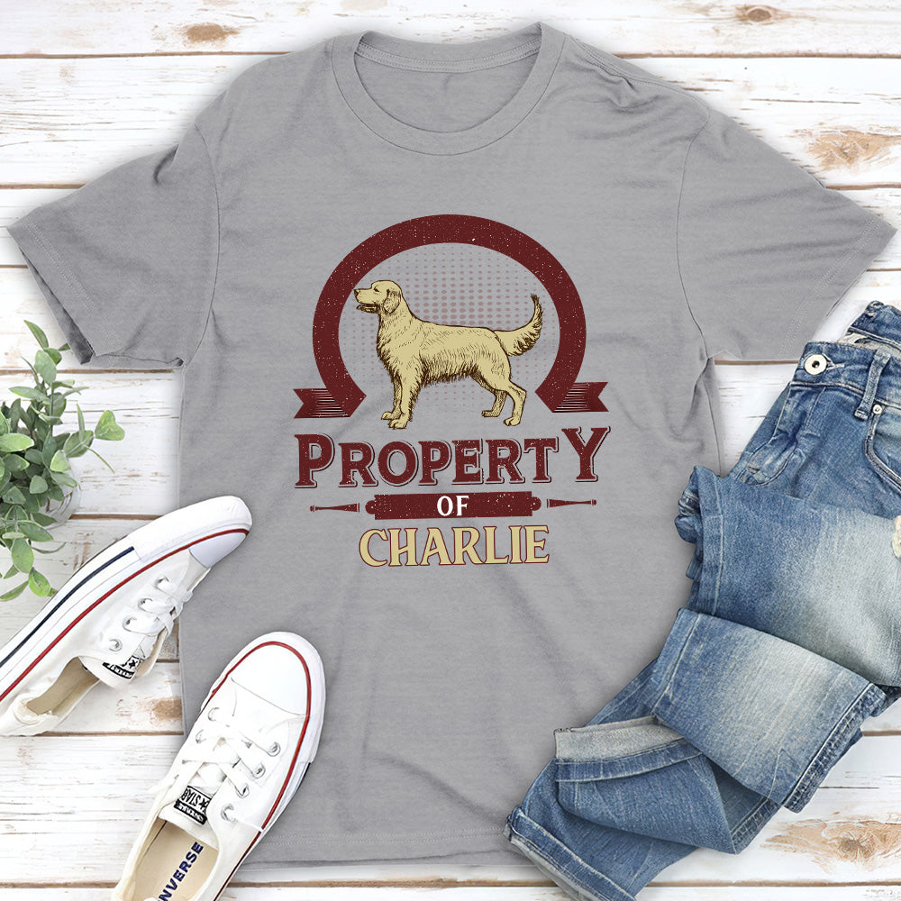 Dog Property Vintage - Personalized Custom Unisex 5.3 oz T-shirt for Pet Lovers