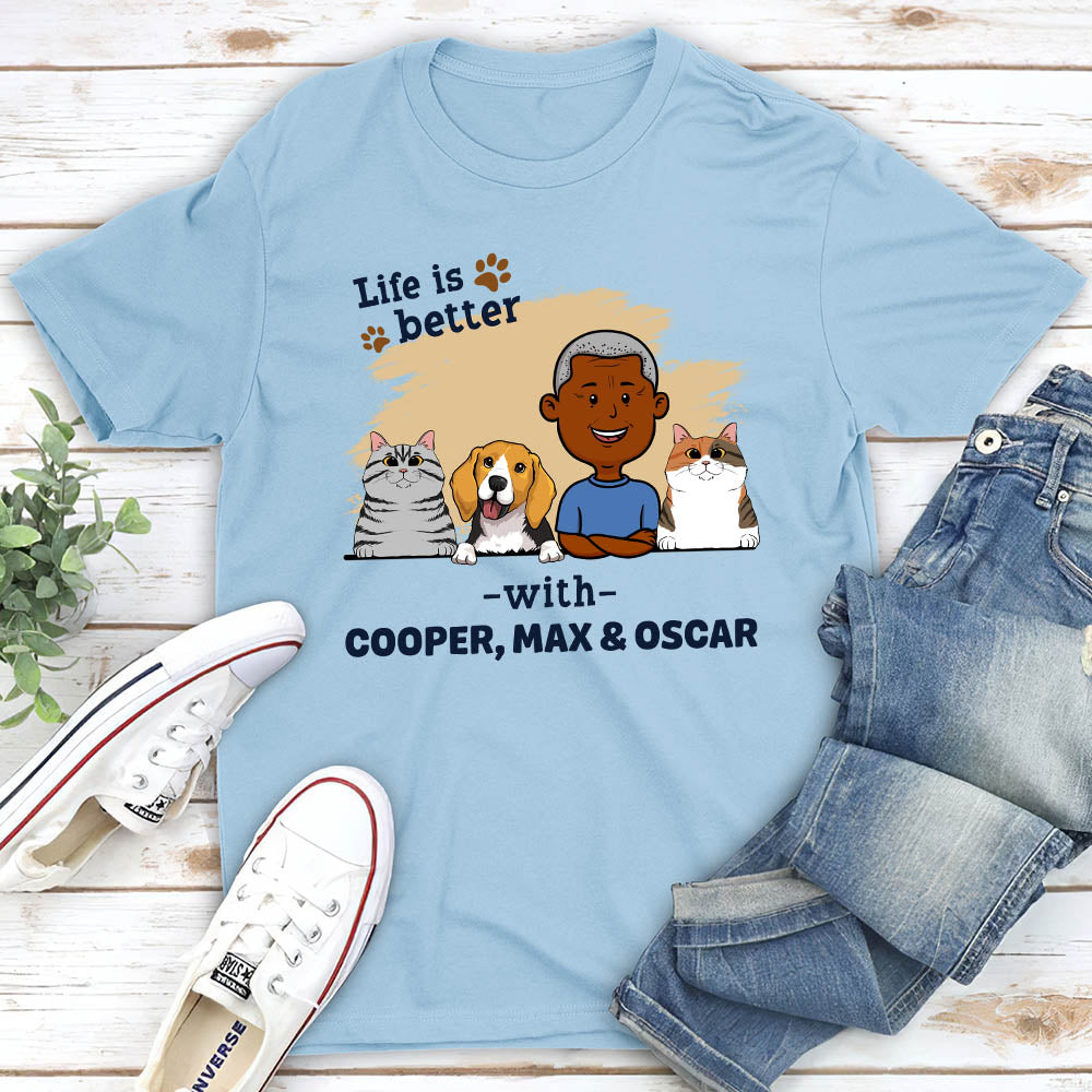 With Pet - Personalized Custom Unisex 5.3 oz T-shirt for Pet Lovers