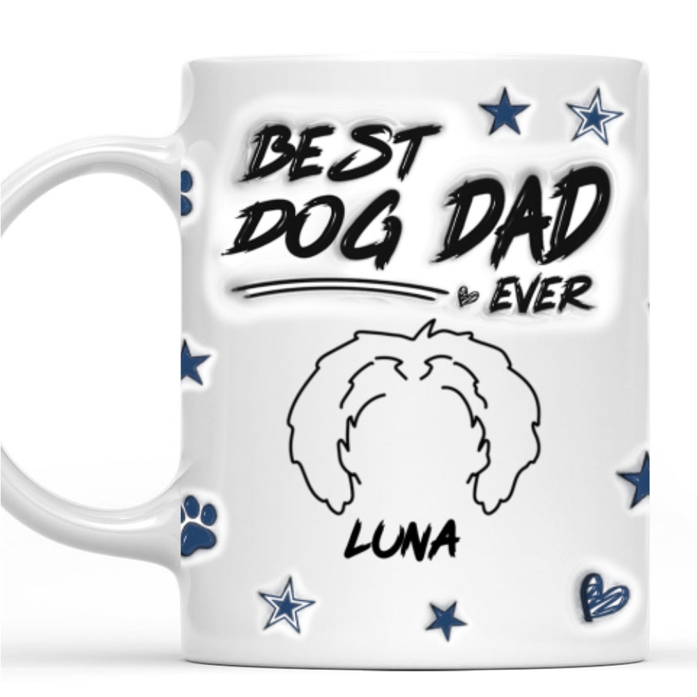 Top-Rated Personalized Custom 3D Inflated Effect Mug for Dog Dads