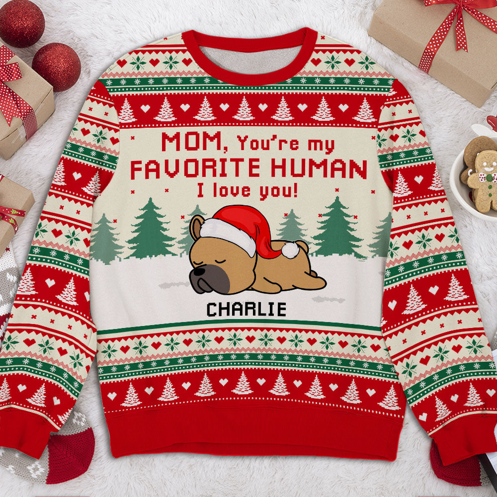 To My Favorite Human - Personalized Custom All-Over-Print Unisex 8.8 oz Polyester Blend Sweatshirt