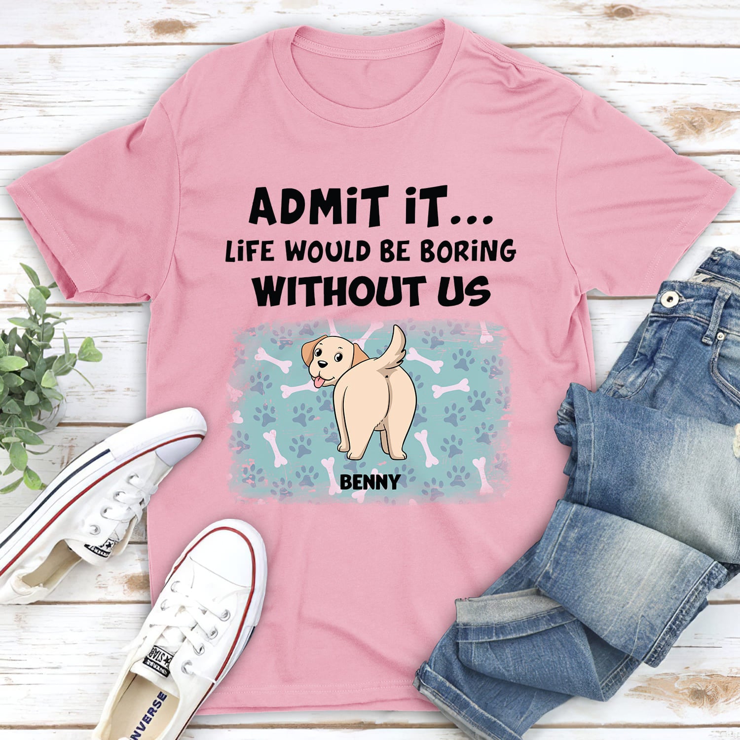Without Us - Personalized Custom Unisex 5.3 oz T-shirt for Pet Lovers