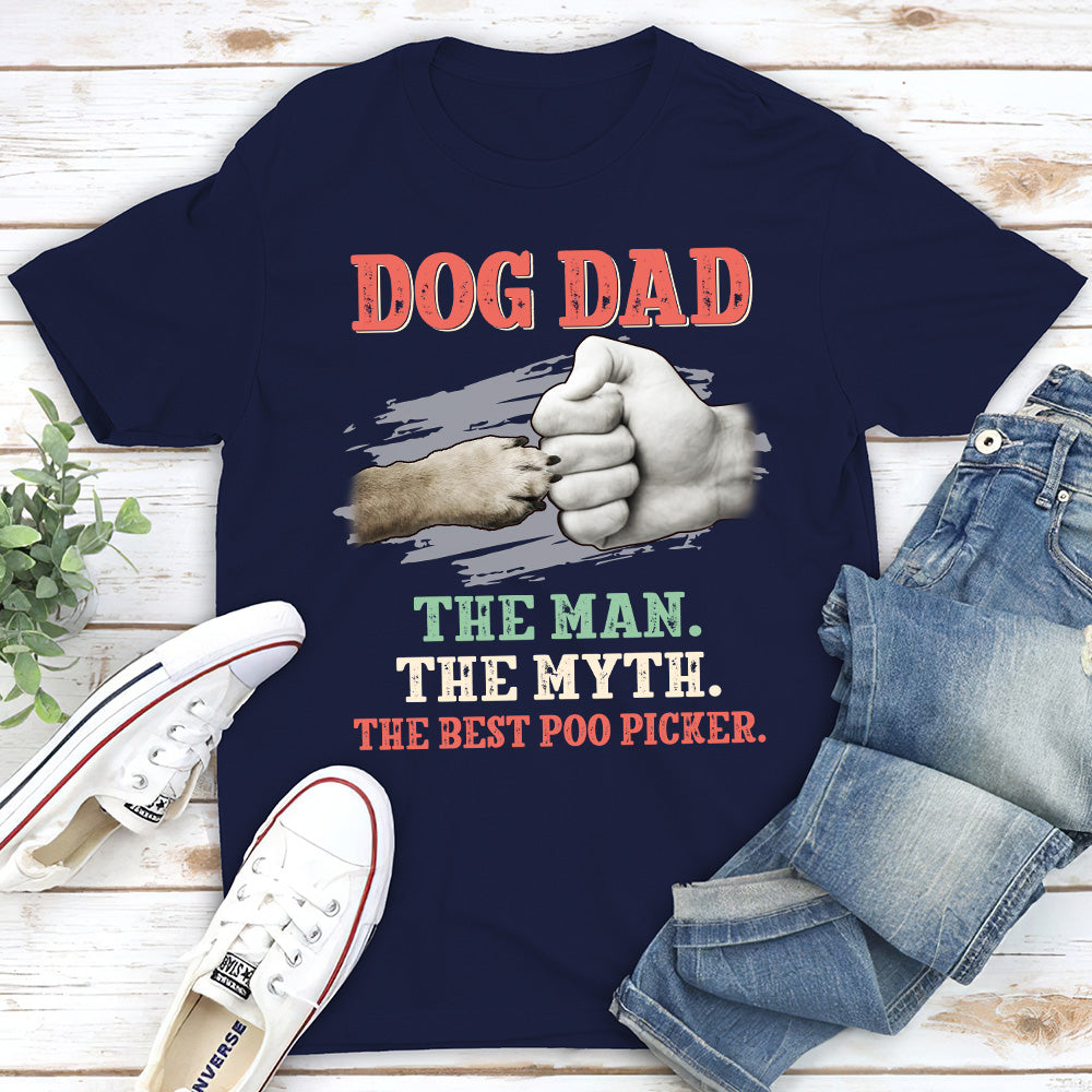 Classic Unisex Dog Dad Poo Picker T-shirt - Ideal Gift for Pet Lovers