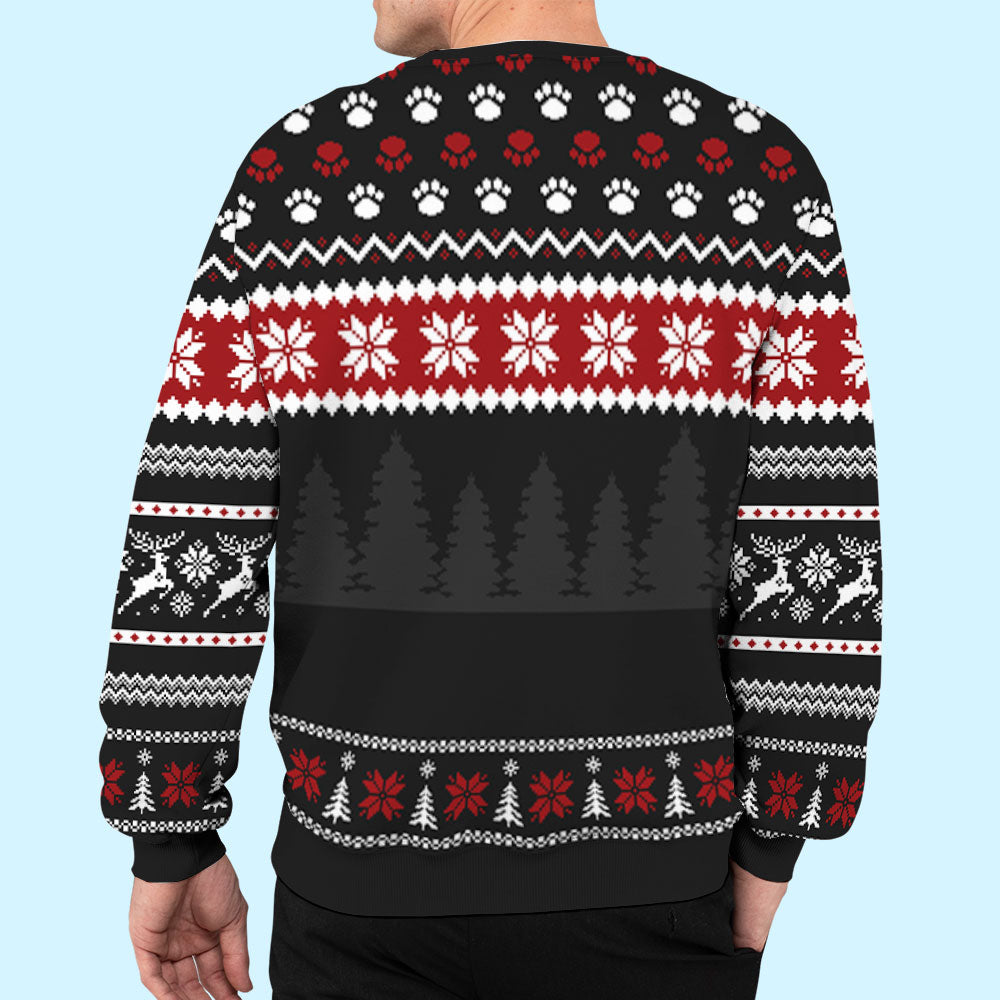 Funny and Unique Personalized Custom All-Over-Print Pet Christmas Sweatshirt