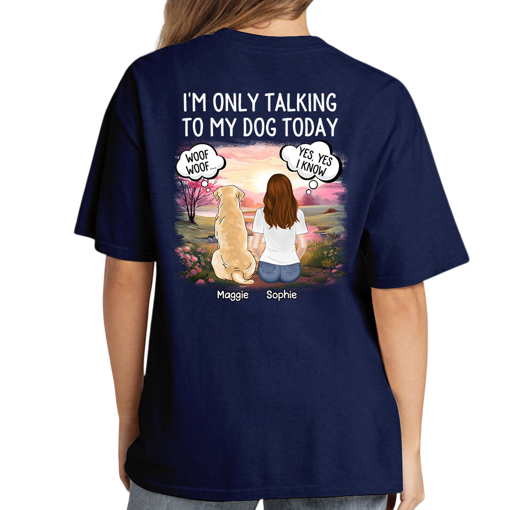 Custom Personalized Unisex Talking To Dog Cat T-shirt - Ideal Gift for Pet Lovers