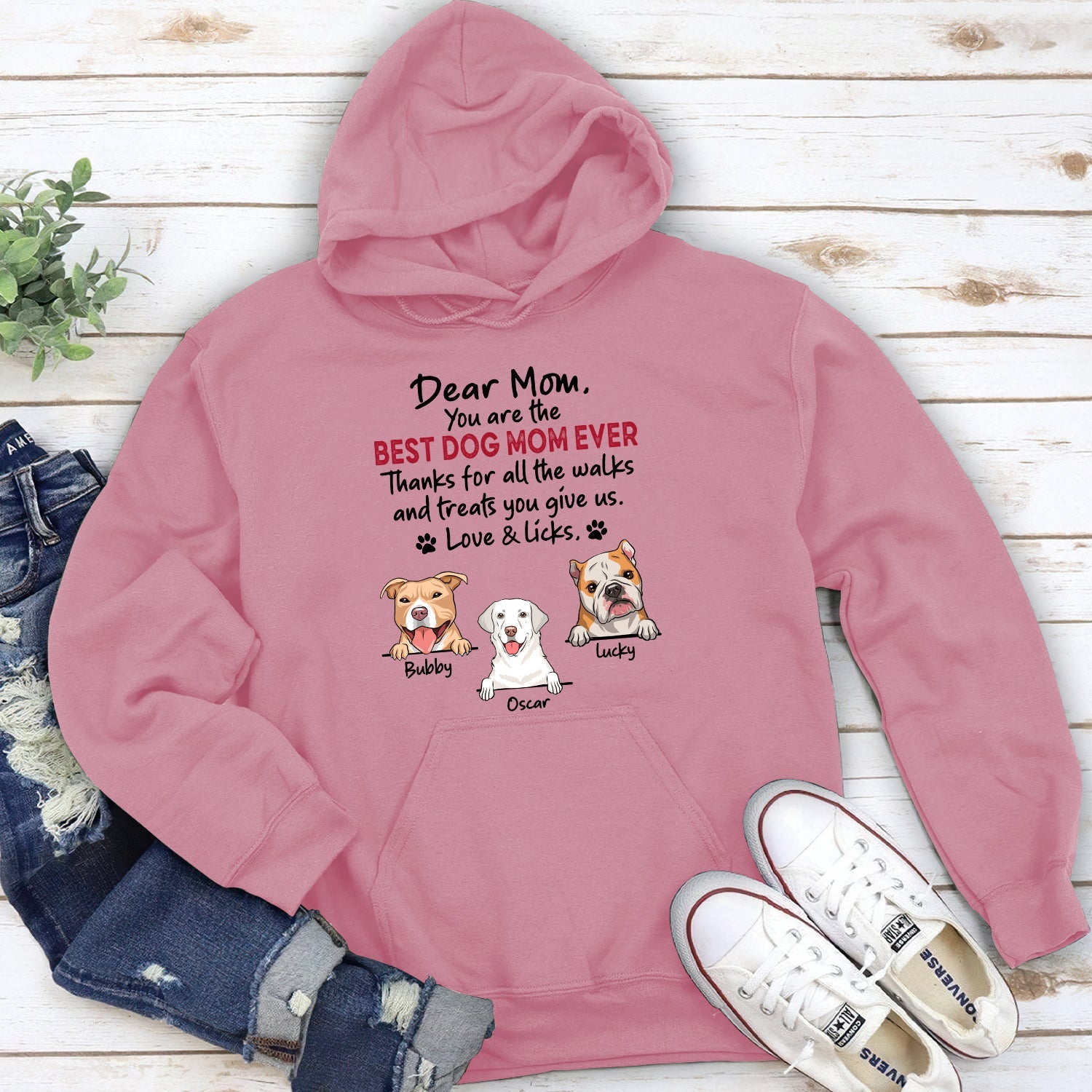 Walks And Treats - Personalized Custom Unisex 8.0 oz Hoodie for Pet Lovers