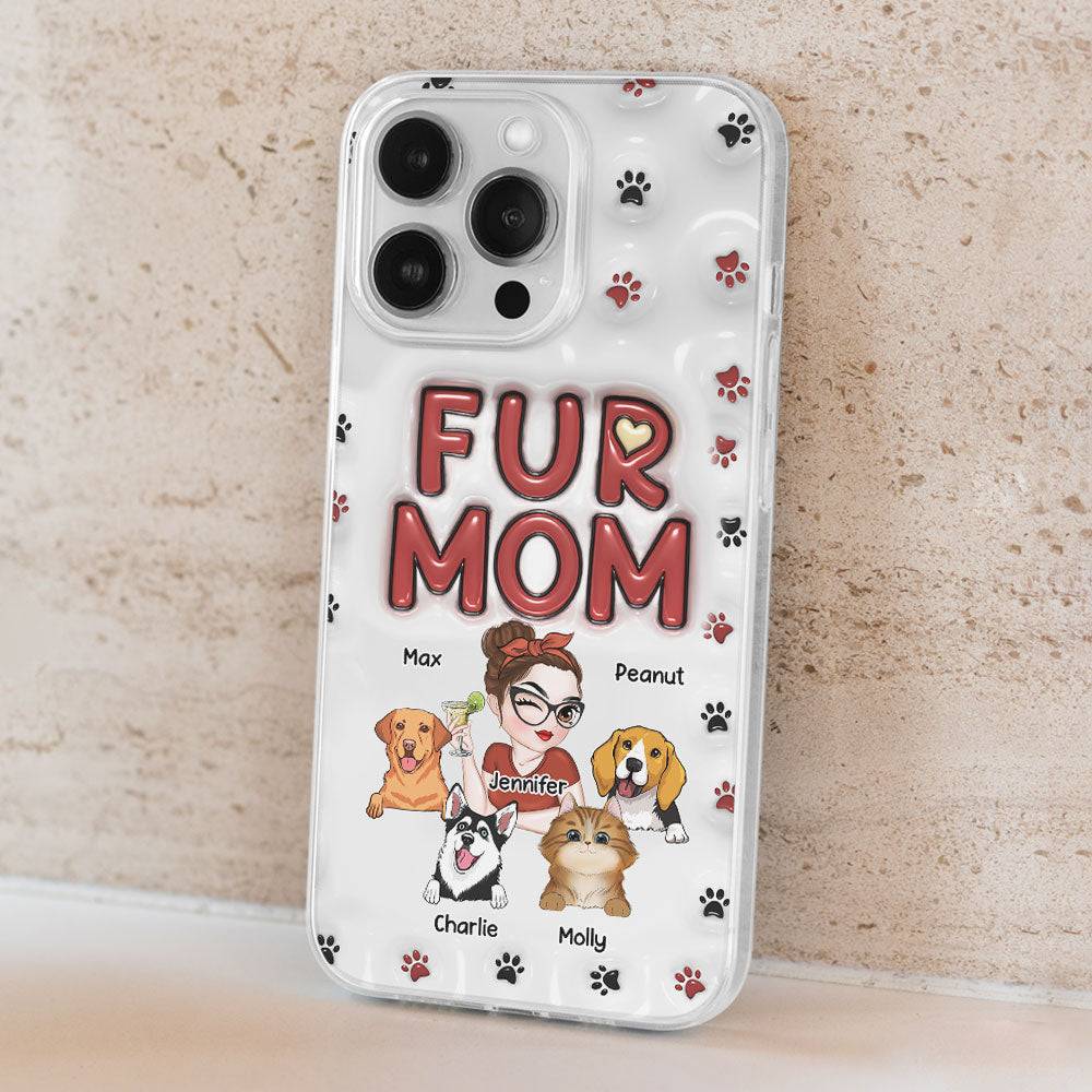 Lovely Fur Mom - Exquisite Personalized Custom 3D Inflated Effect Smartphone Case