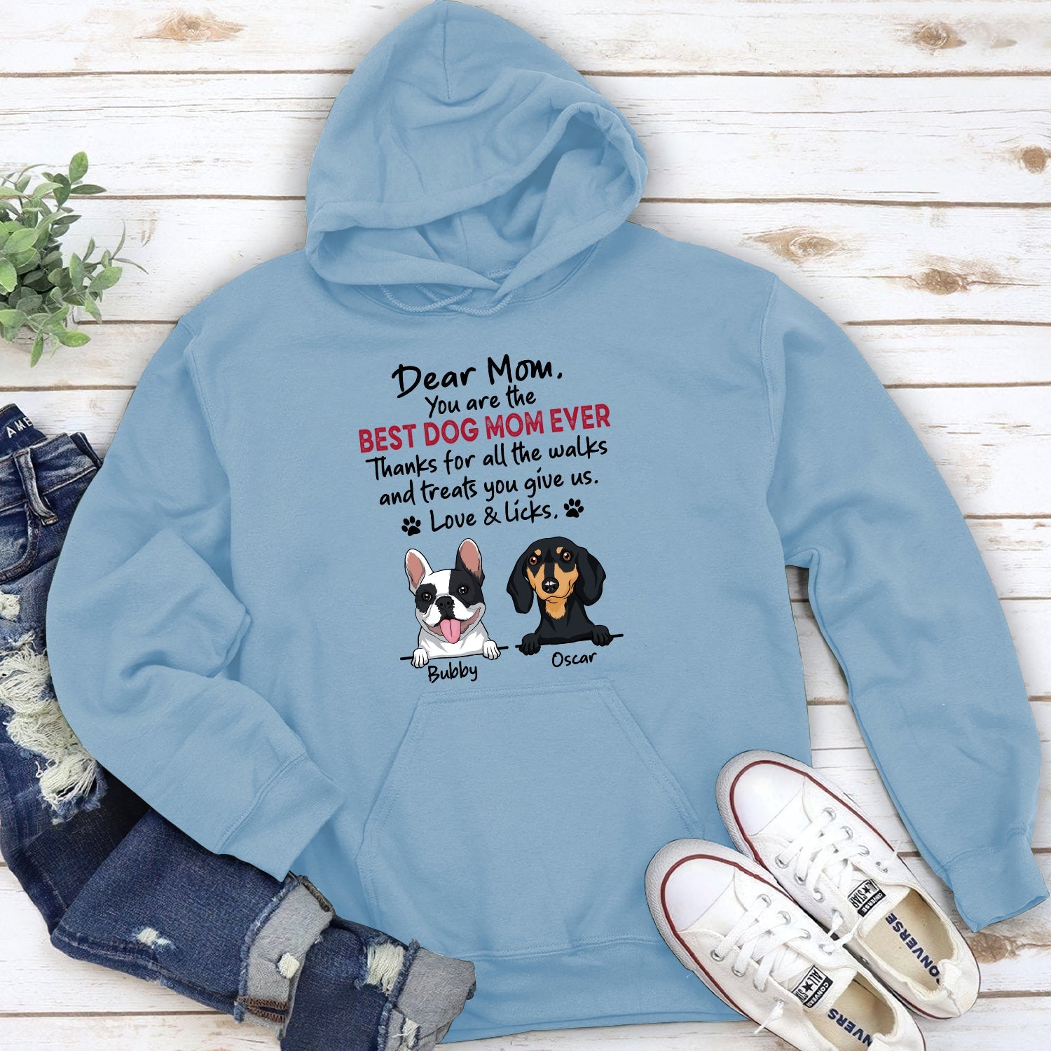 Walks And Treats - Personalized Custom Unisex 8.0 oz Hoodie for Pet Lovers