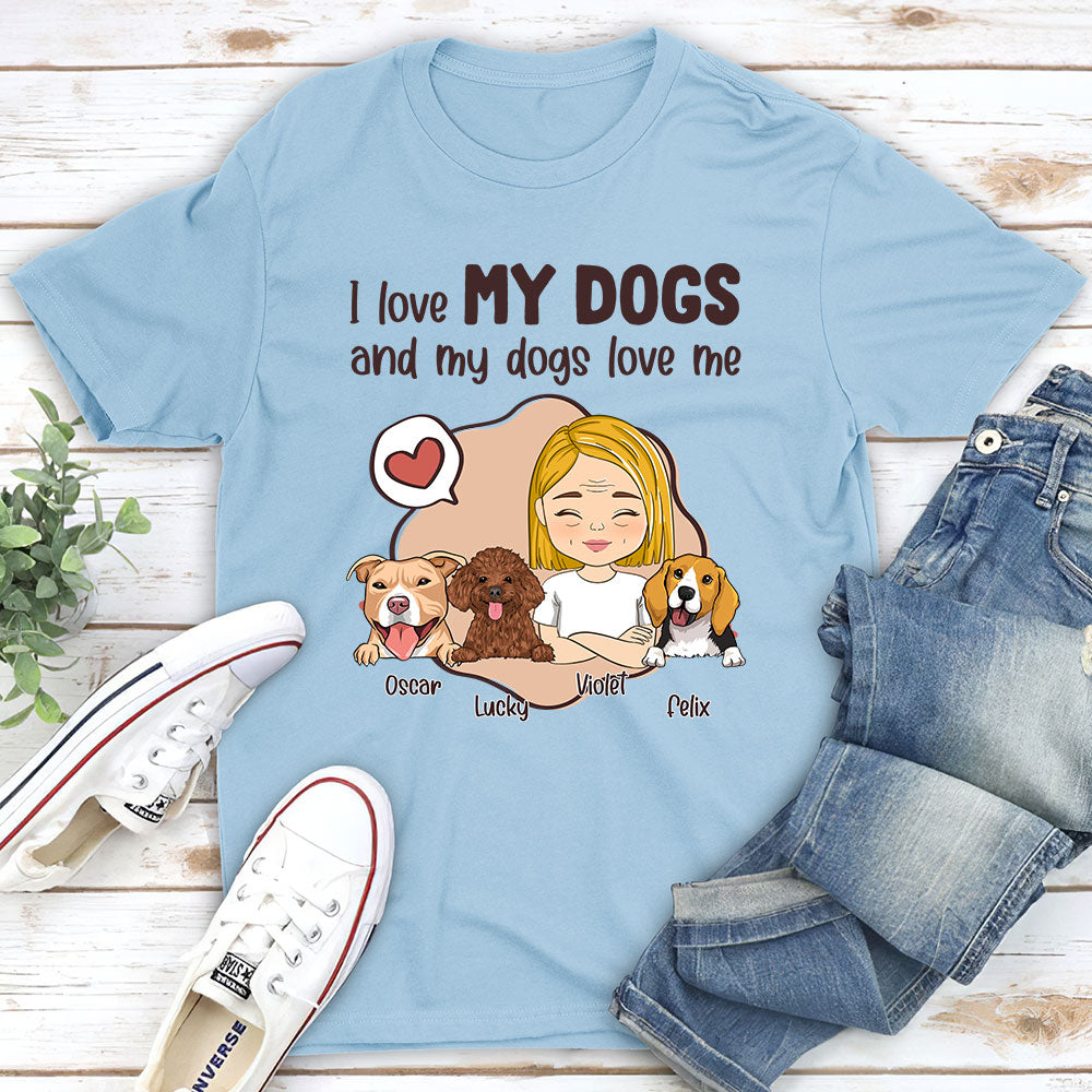 My Dog My Love - Personalized Custom Unisex 5.3 oz T-shirt for Pet Lovers