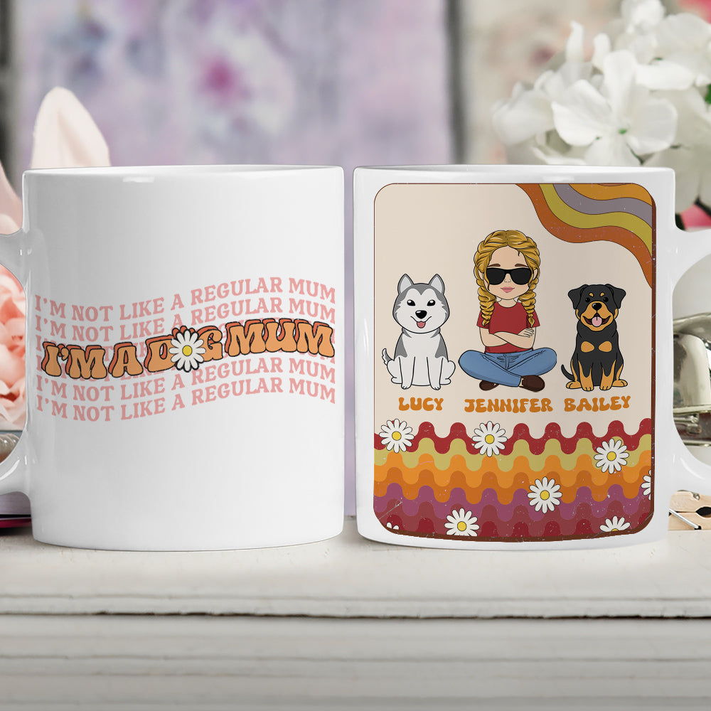 I Am A Dog Mom - Personalized Custom 11oz/15oz Coffee Mug for Pet Lovers
