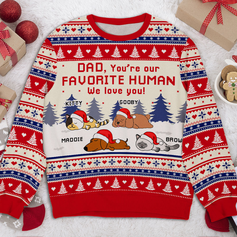 To My Favorite Human - Personalized Custom All-Over-Print Unisex 8.8 oz Polyester Blend Sweatshirt