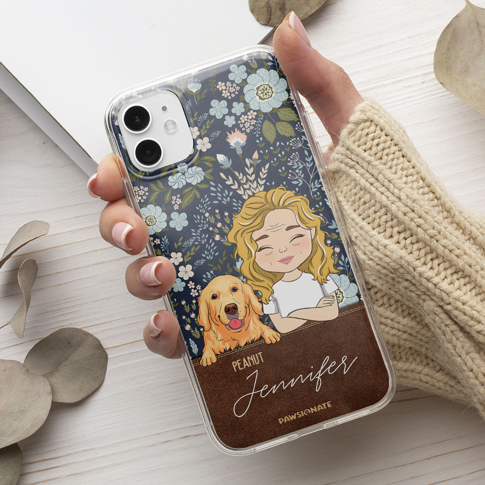 Dog Mom Floral - Personalized Custom TPU Phone Case for Canine Lovers