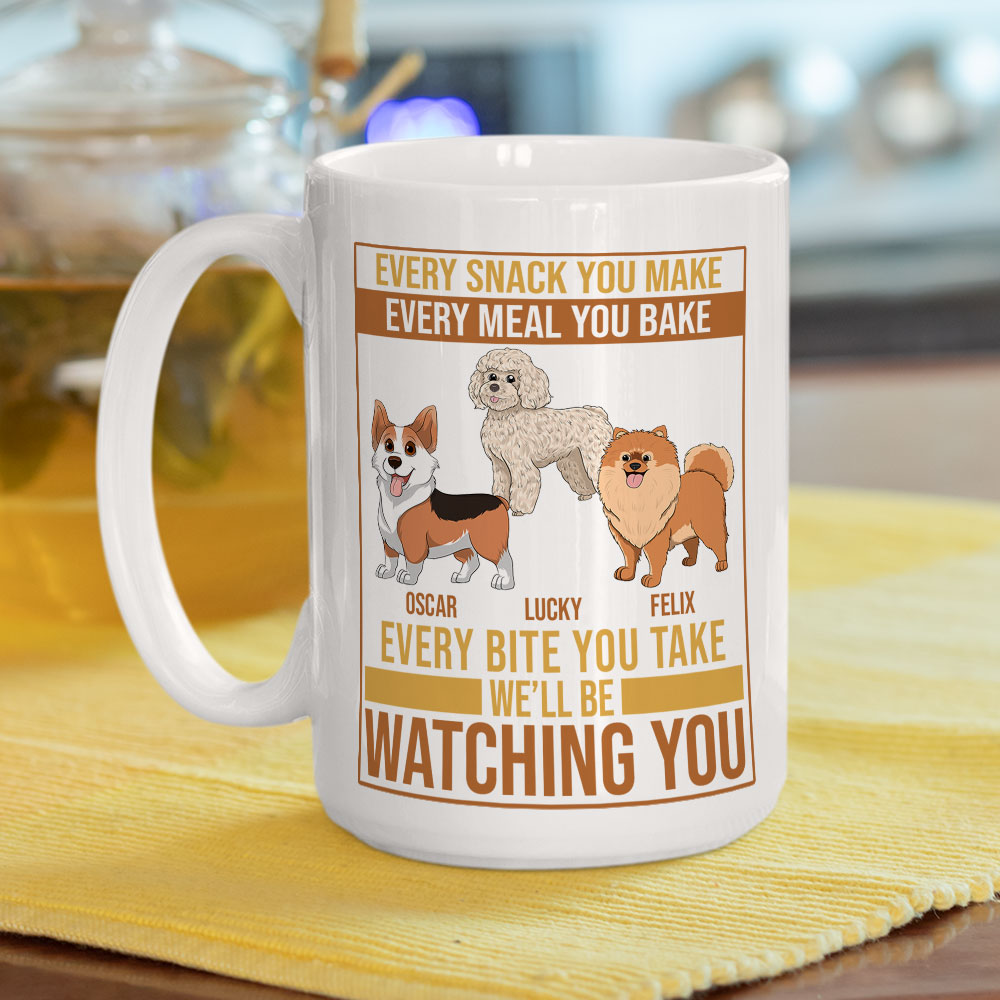 Personalized Custom Snack And Meal Coffee Mug for Pet Lovers
