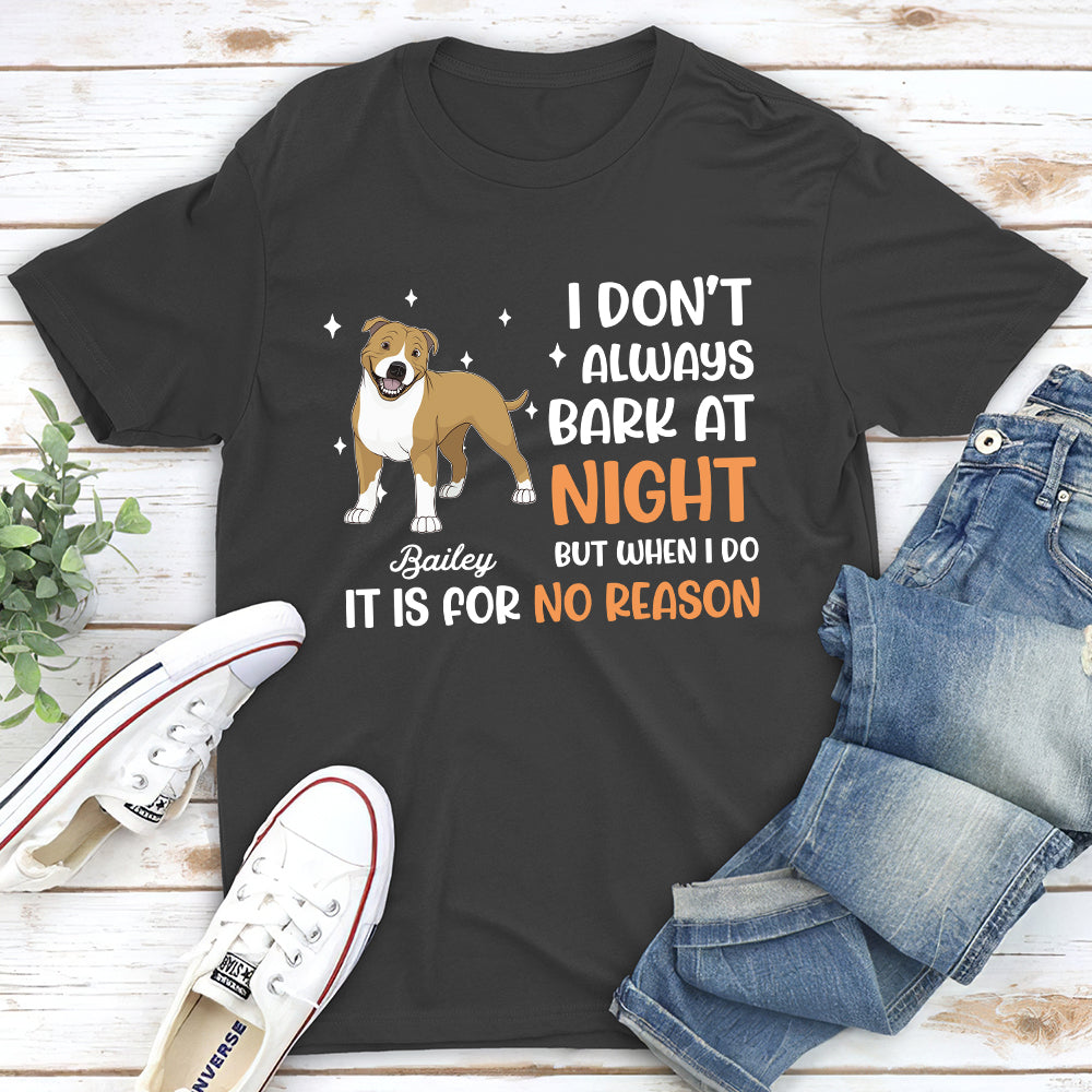 Bark At Night - Personalized Custom Unisex Heavy Cotton T-shirt for Pet Lovers