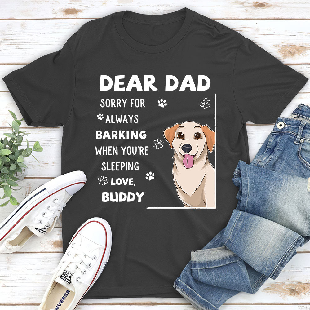 Sorry For - Personalized Custom Unisex 5.3 oz Heavy Cotton T-shirt for Pet Lovers