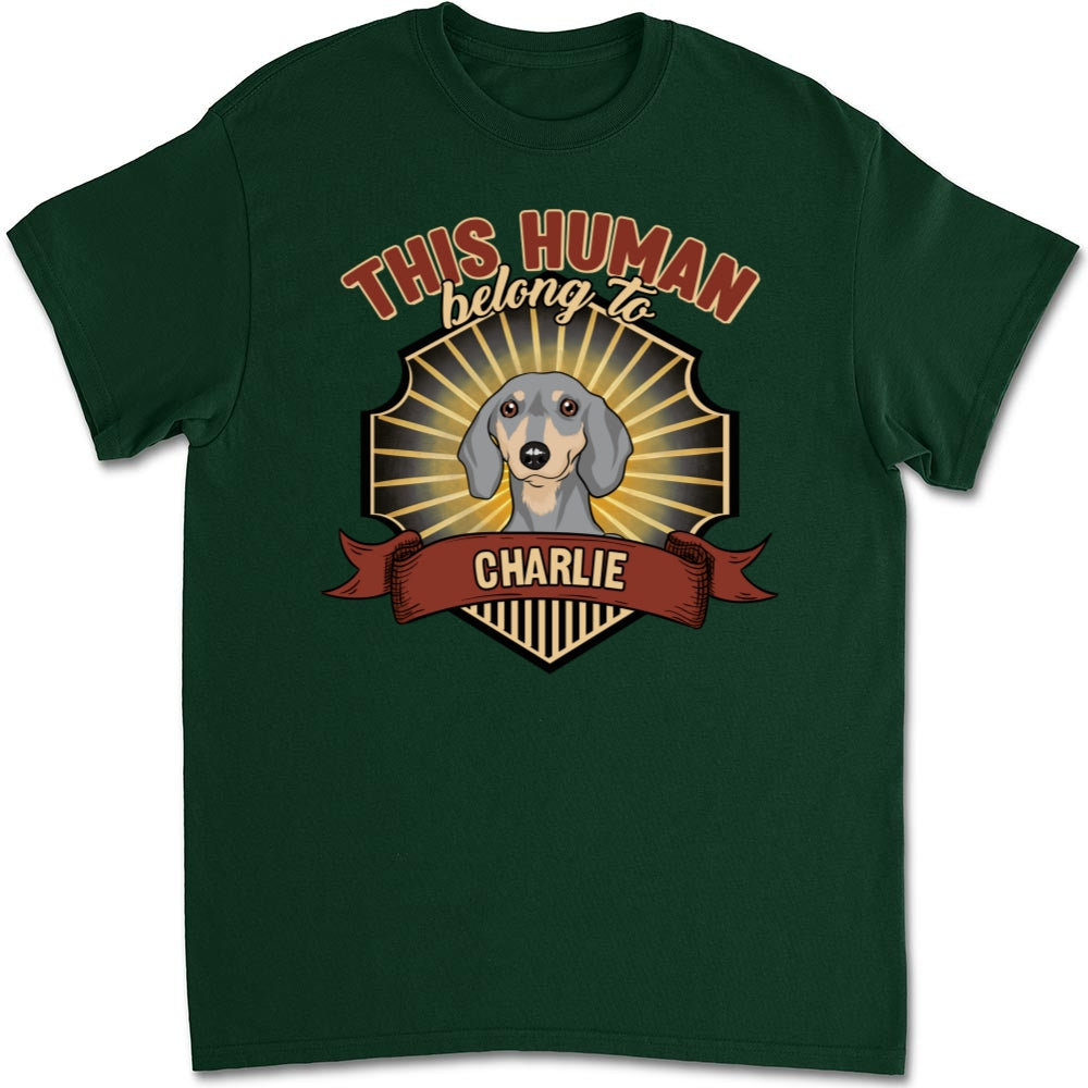 Human And Dogs - Personalized Custom Unisex 5.3 oz T-Shirt for Pet Lovers