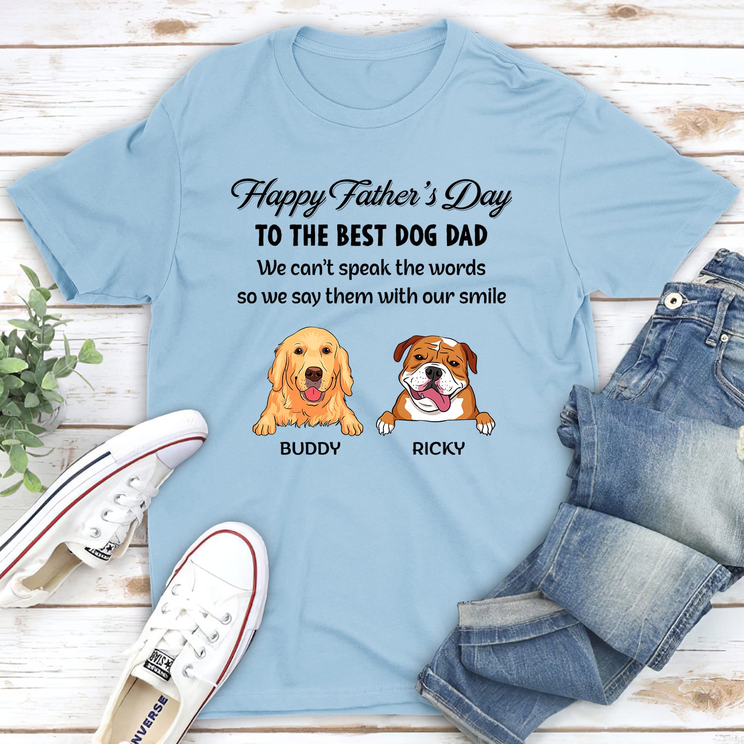 I Say Them With My Smile - Personalized Custom Unisex 5.3 oz T-shirt for Pet Lovers