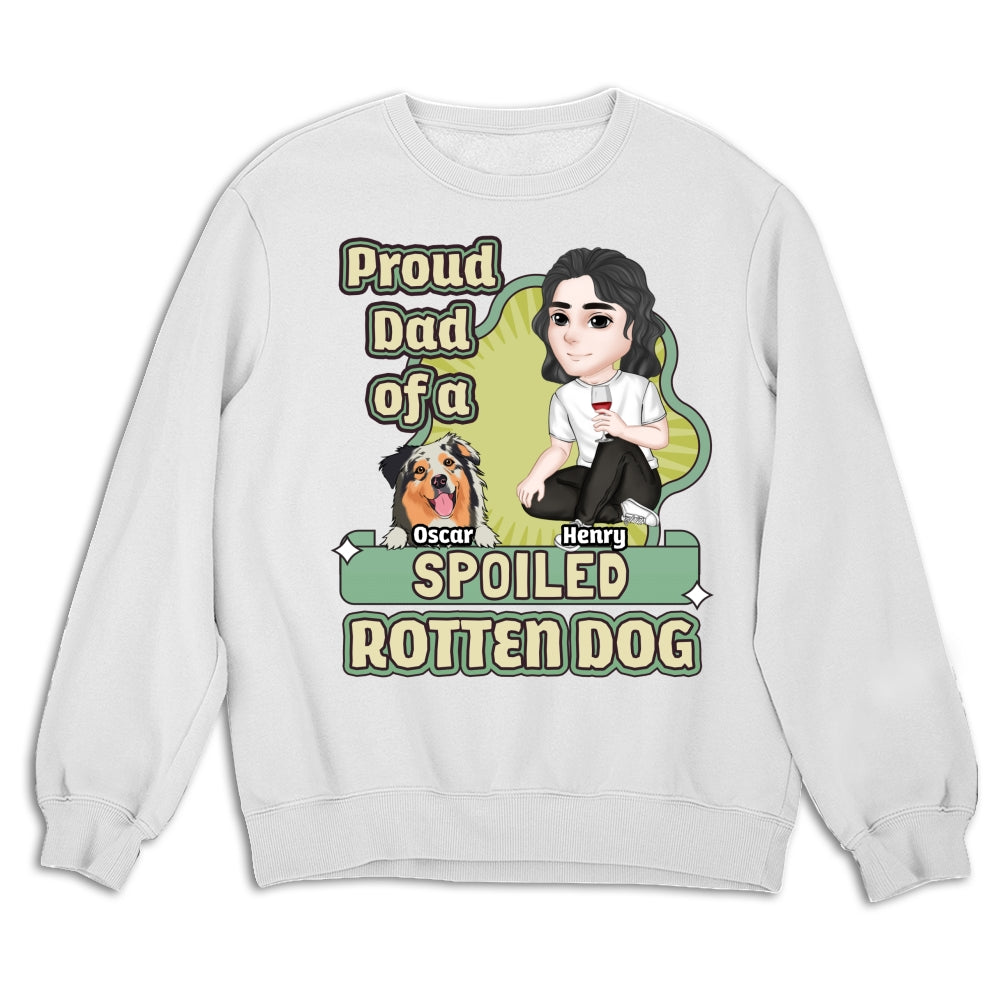 Spoiled Rotten Dog Version 2 - Customizable Personalized Unisex 8.0 oz Sweatshirt for Pet Lovers