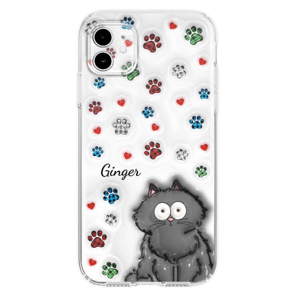 Charming Personalized Custom 3D Inflated Effect Phone Case for Lovely Cat Lovers