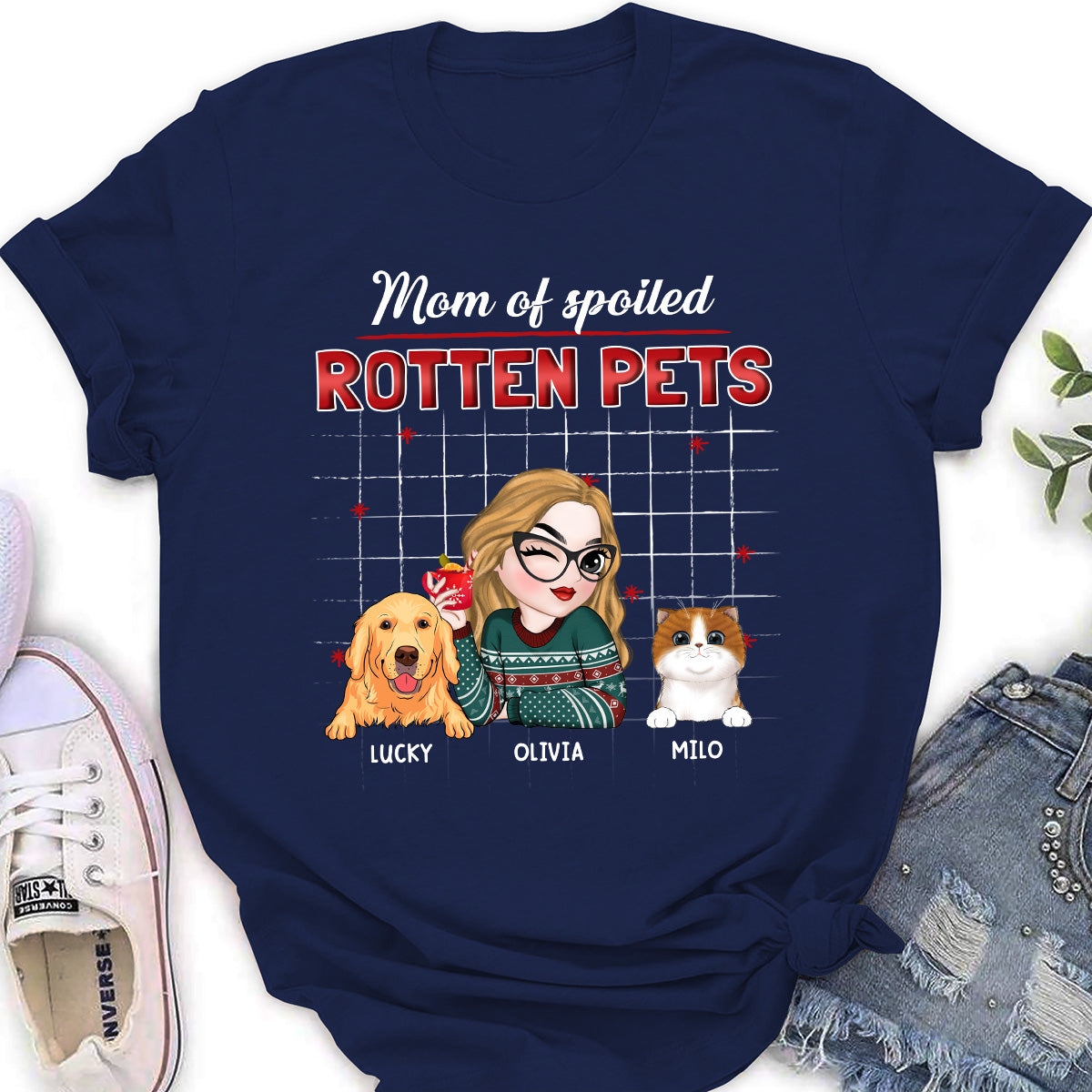 Best Pet Dad Mom - Personalized Custom Women's T-shirt: A Perfect Gift for Pet Lovers