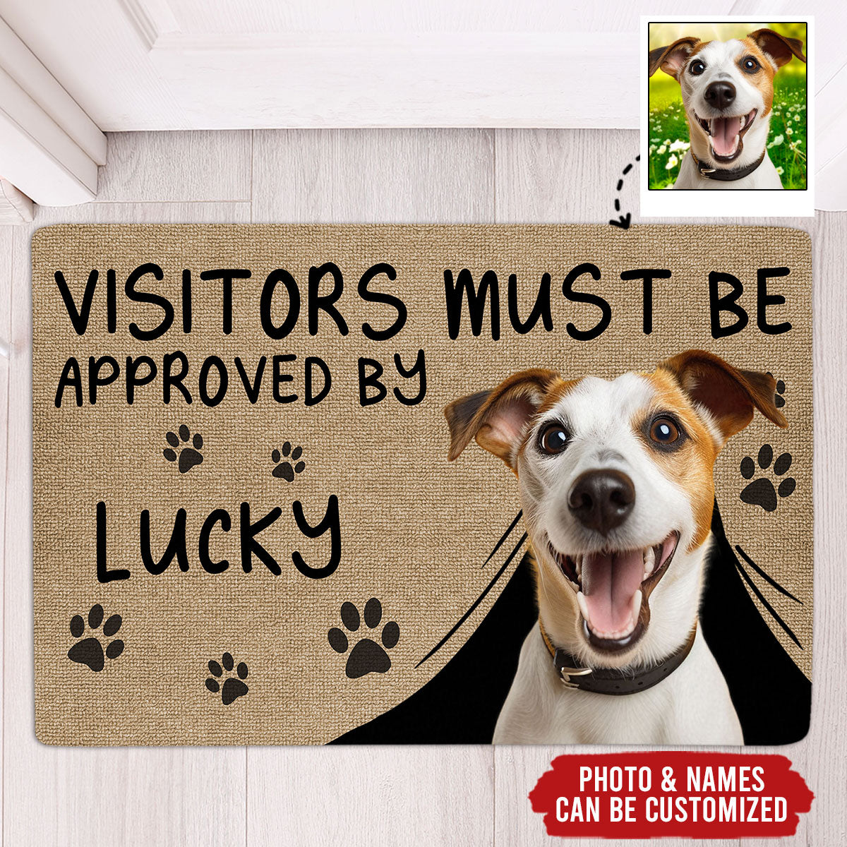 Approved By Pet Photo - Personalized Custom Doormat with Cat Picture, Multiple Sizes Available