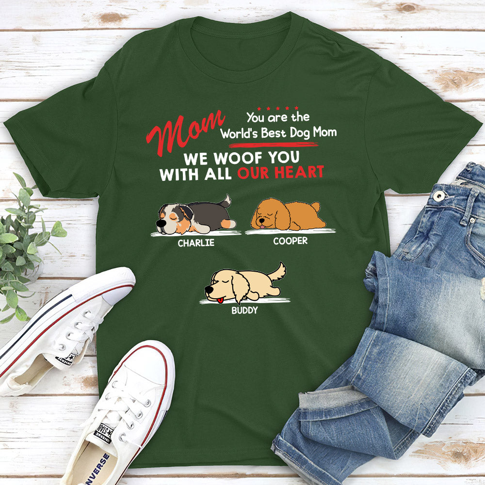 Woof All My Heart - Customizable Personalized Unisex T-shirt for Pet Lovers