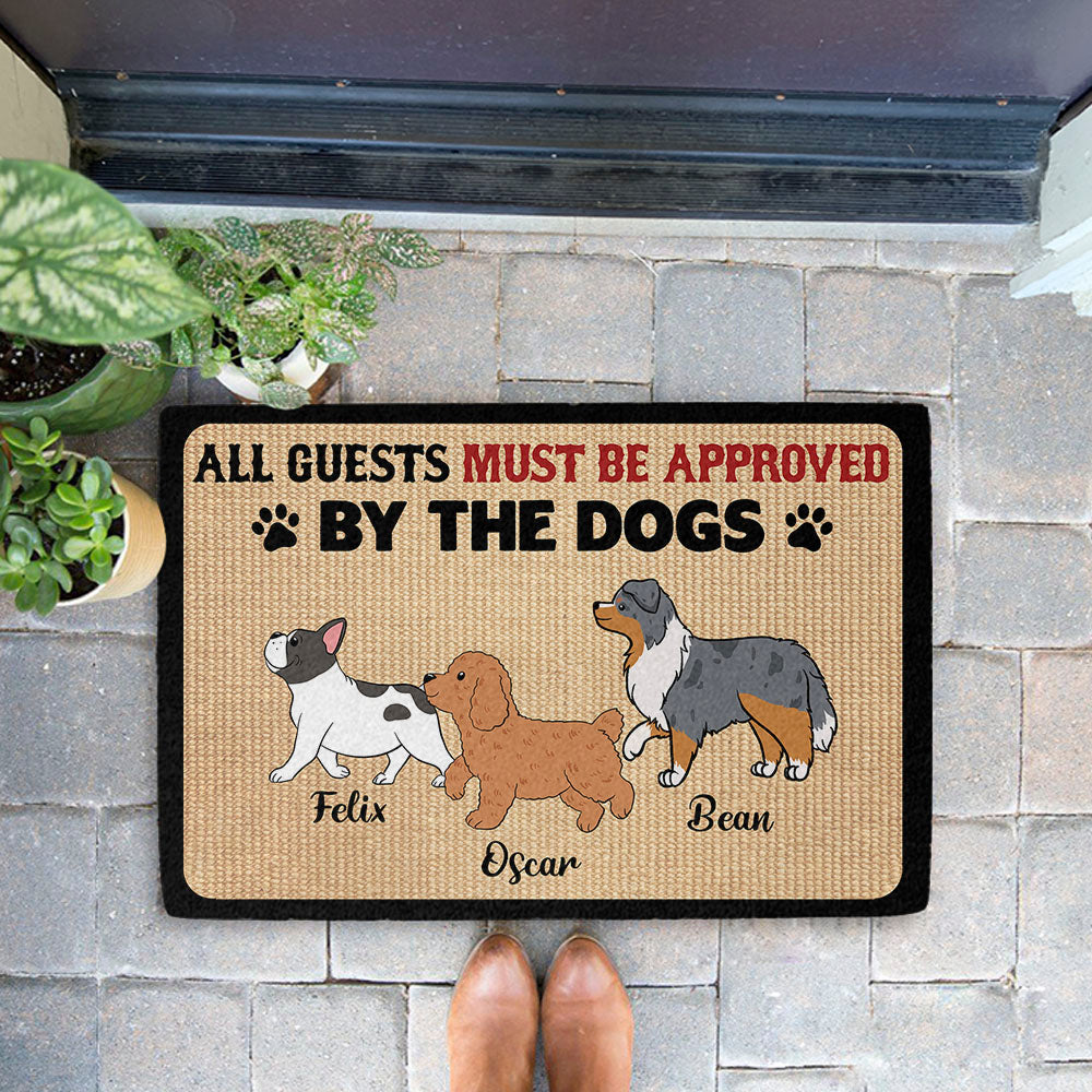 Approved By Dogs - Personalized Custom Doormat with Sublimation Printing and Multiple Sizes