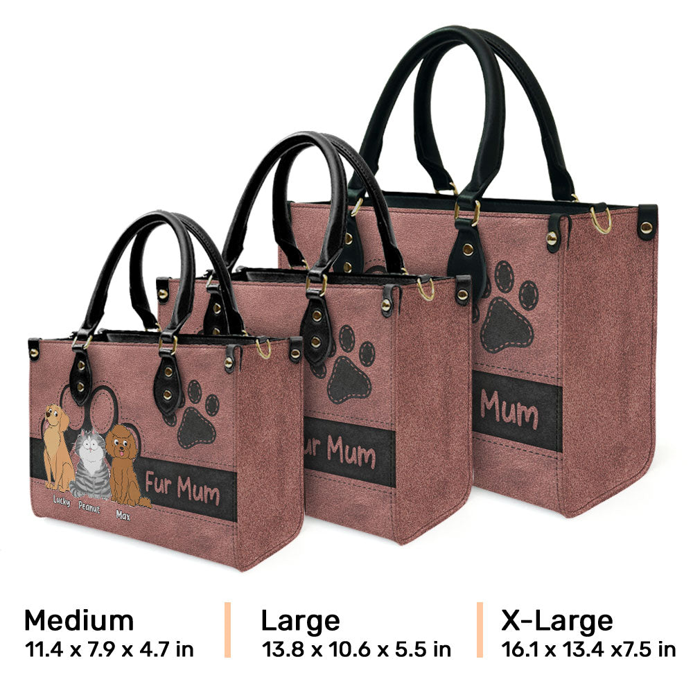 Elegant Personalized Custom Leather Handbag for Pet Moms