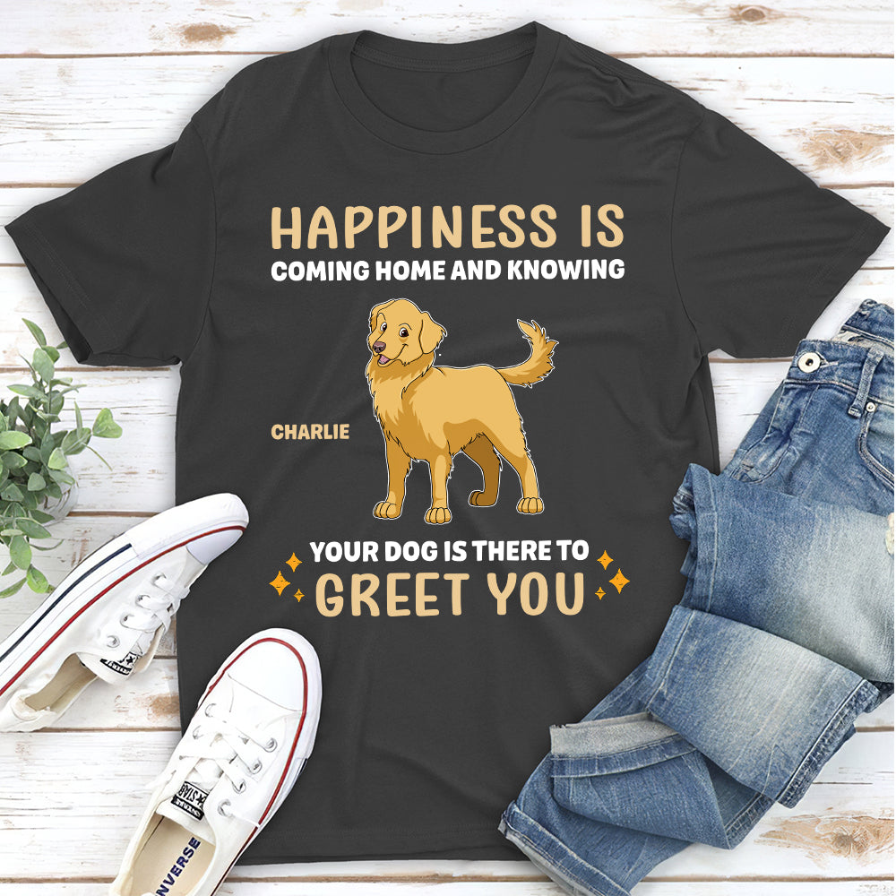The Happy Moment - Personalized Custom Unisex 5.3 oz T-shirt for Pet Lovers