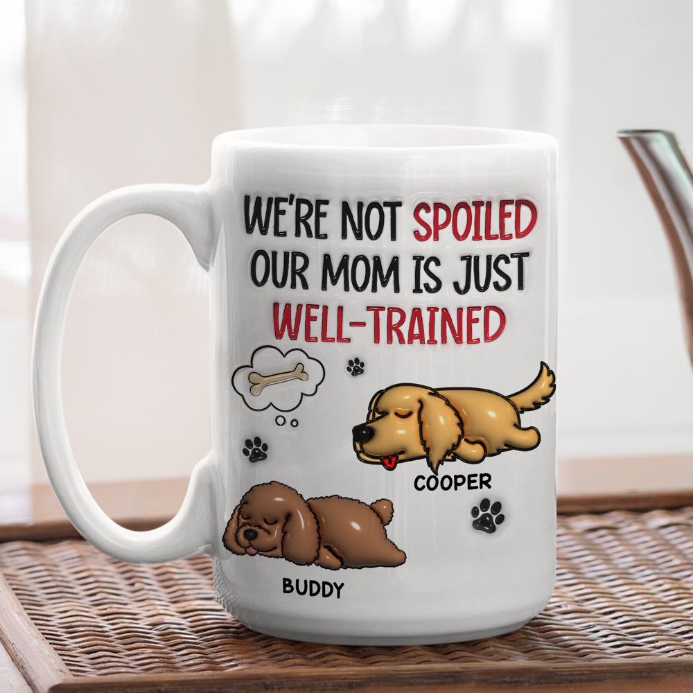 Well-Trained Personalized Custom 3D Inflated Effect Ceramic Mug in 11oz and 15oz Sizes