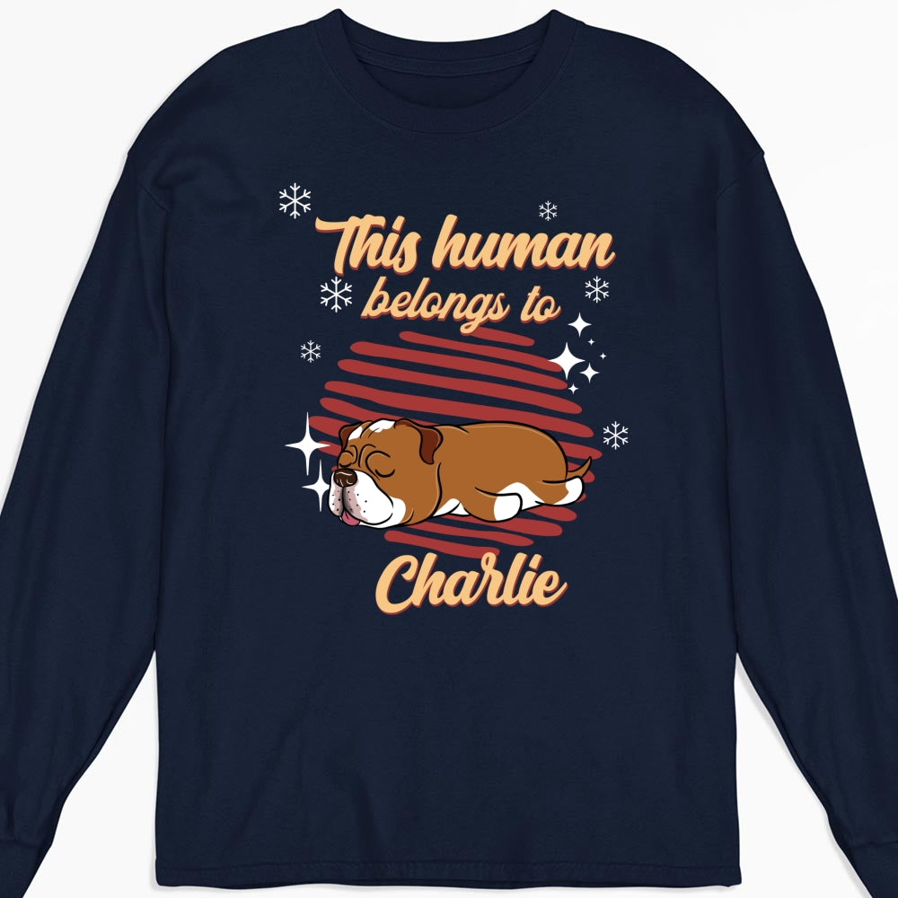 Belongs To Me - Exclusive Personalized Custom Long Sleeve Unisex T-shirt for Pet Lovers