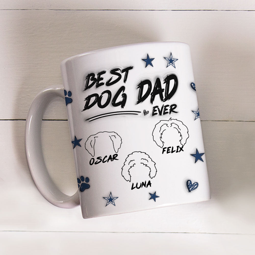 Top-Rated Personalized Custom 3D Inflated Effect Mug for Dog Dads