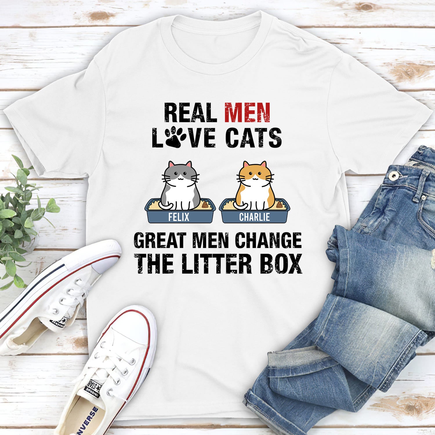 Real Men - Personalized Custom Unisex 5.3 oz T-shirt for Pet Lovers