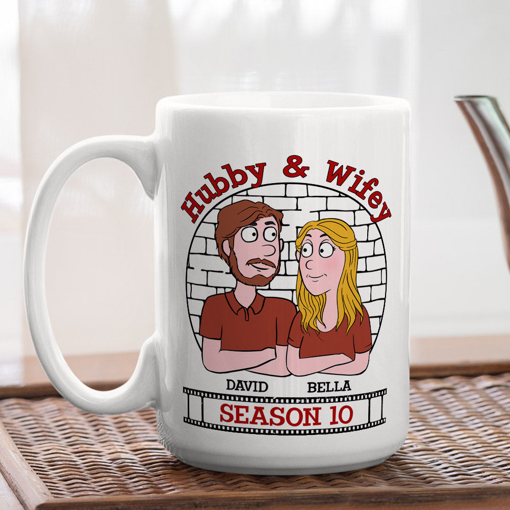 Never Ending Love Story - Customizable Personalized Coffee Mugs for Couples (11oz & 15oz)