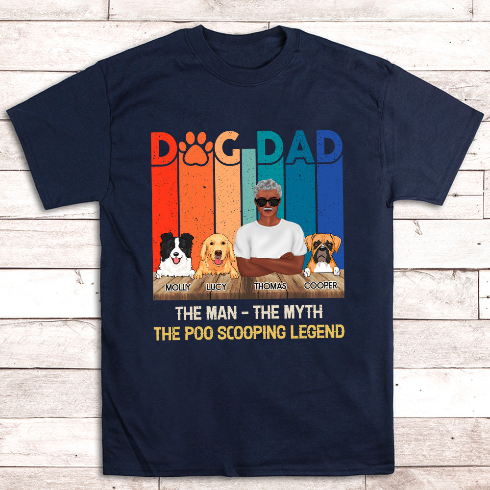 Dog Dad Man - Personalized Custom Unisex 5.3 oz T-shirt for Pet Lovers