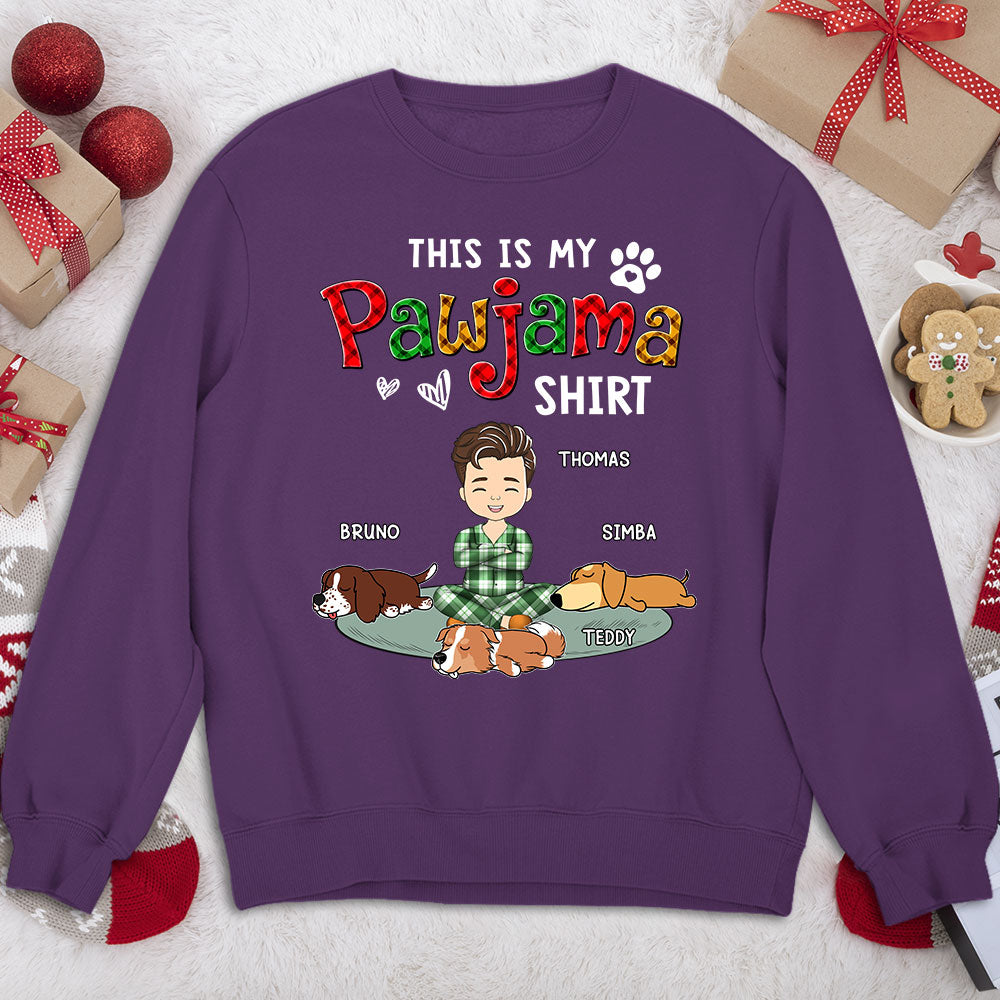 Handsome Pawjama Shirt Version 2 - Personalized Custom Unisex 8.0 oz Sweatshirt for Pet Lovers