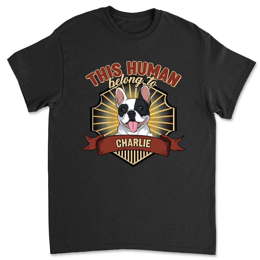 Human And Dogs - Personalized Custom Unisex 5.3 oz T-Shirt for Pet Lovers