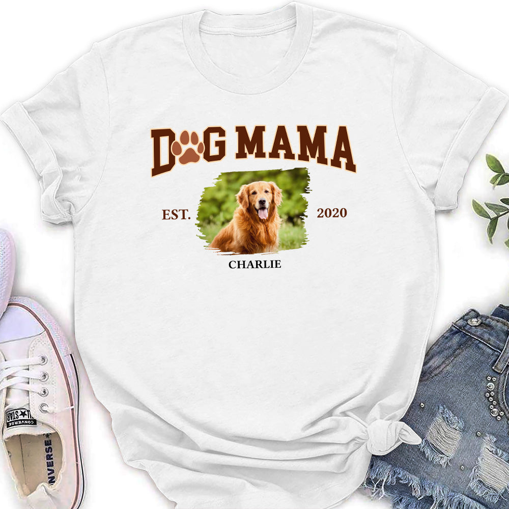 Personalized Custom Unisex Dog Mama Since Photo T-shirt - Perfect Gift for Pet Lovers