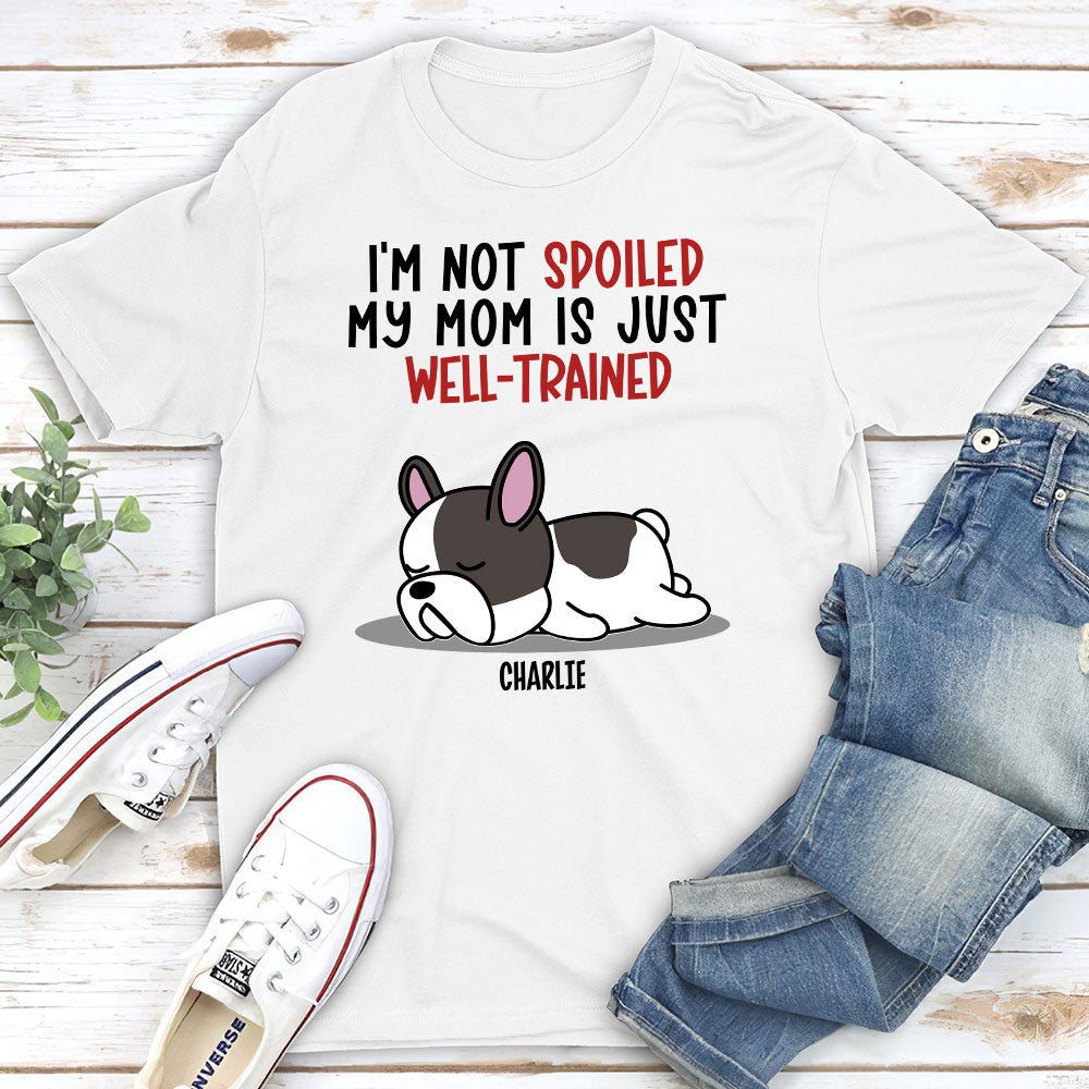 Spoiled Pet & Well Trained Dad - Personalized Custom Unisex 5.3 oz T-shirt for Pet Lovers