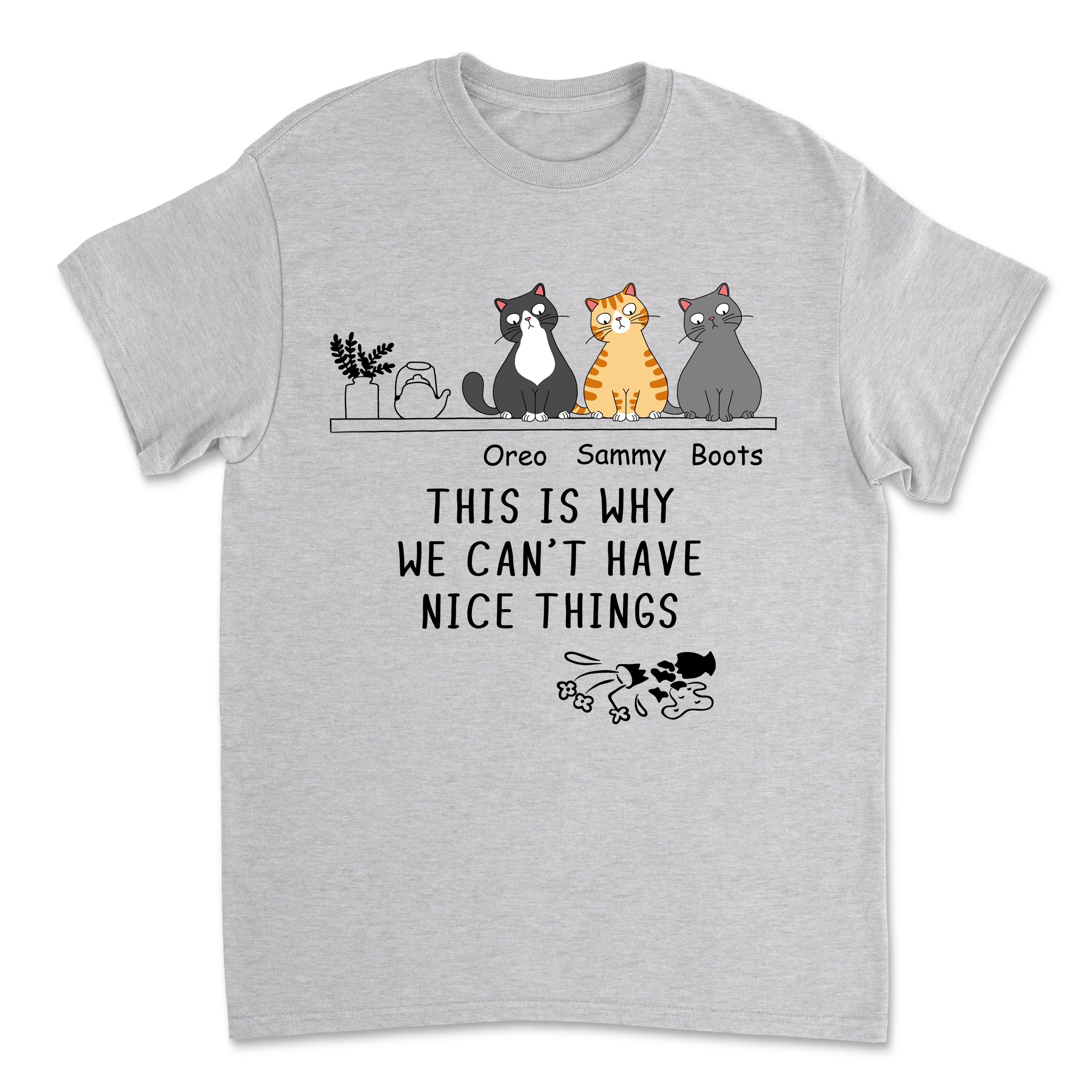 The Naughty Cats - Premium Personalized Custom Unisex 5.3 oz T-shirt