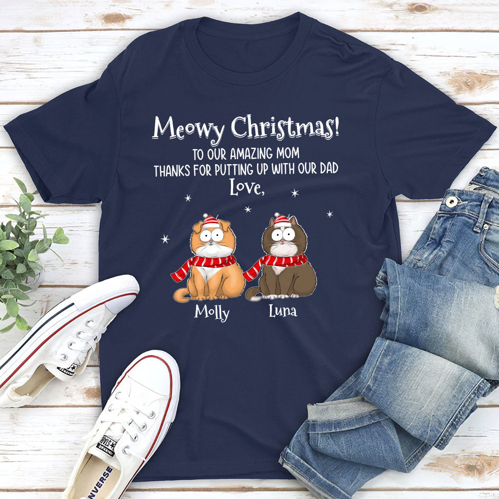 Extraordinary Christmas with Dog - Personalized Custom Unisex Cotton Blend T-shirt for Pet Lovers