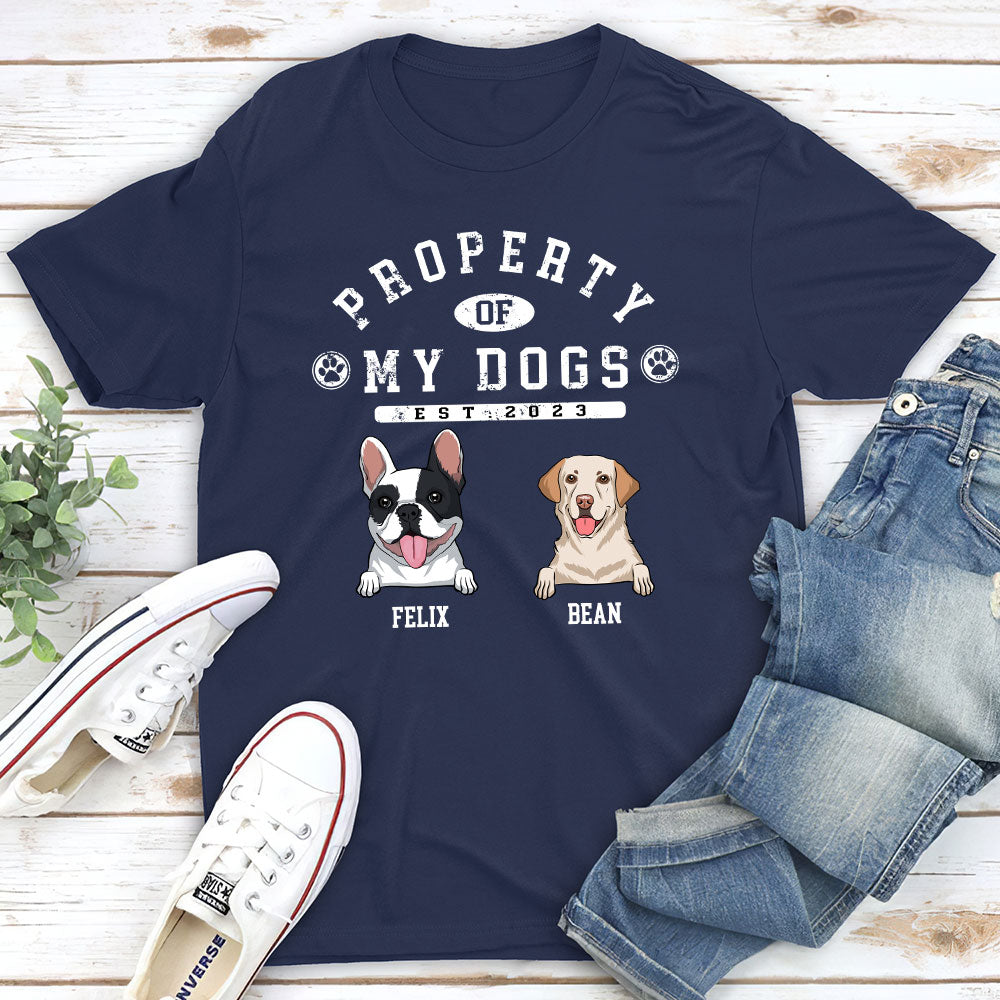Property Of Dogs - Customizable Personalized Unisex T-shirt for Pet Lovers