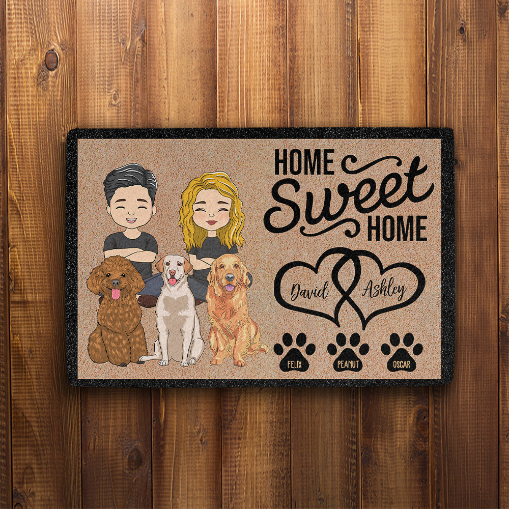 Personalized Custom Home Sweet Home Doormat with Dog's Picture