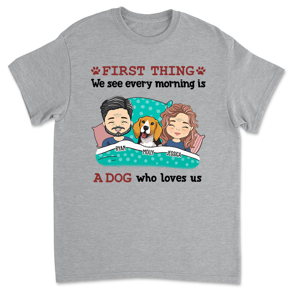 Every Morning Couple - Personalized Custom Unisex Heavy Cotton 5.3 oz T-shirt for Pet Lovers