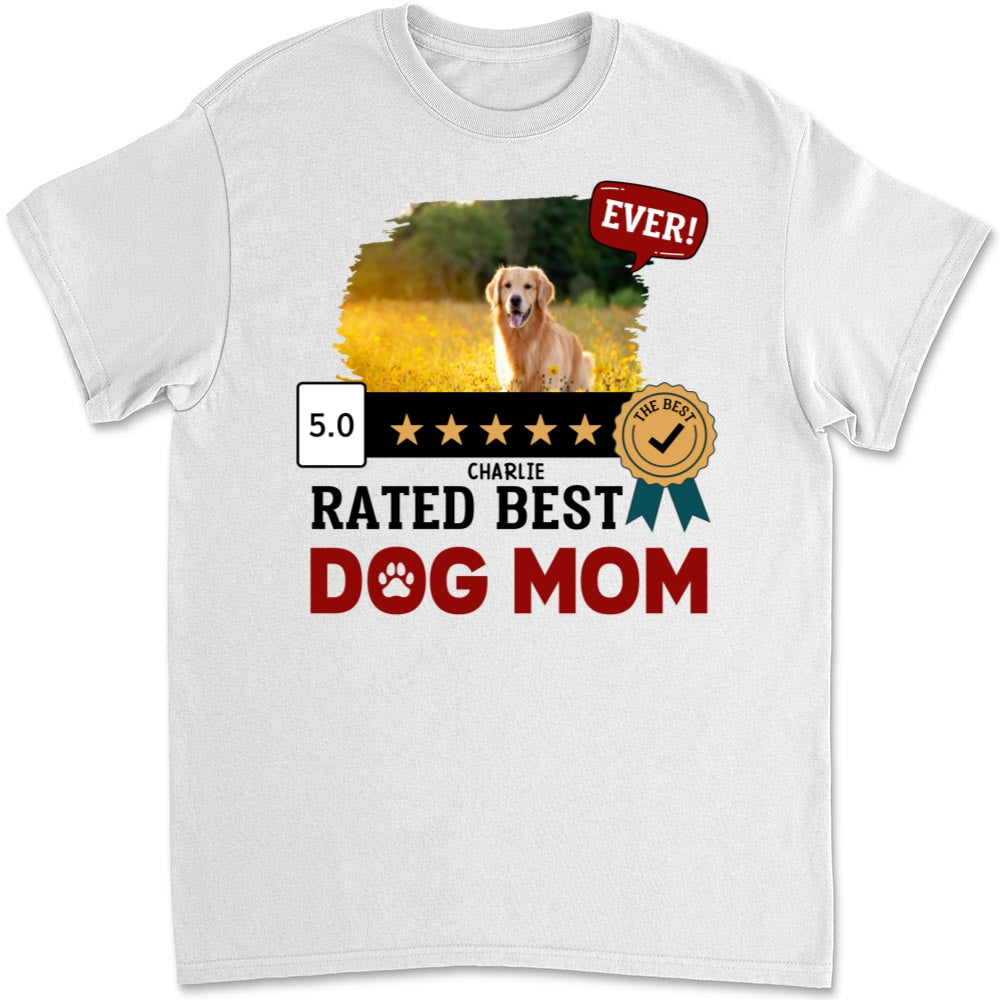 The Best Dog Mom Ever Personalized Custom Unisex Photo T-Shirt - Ideal Gift for Pet Lovers