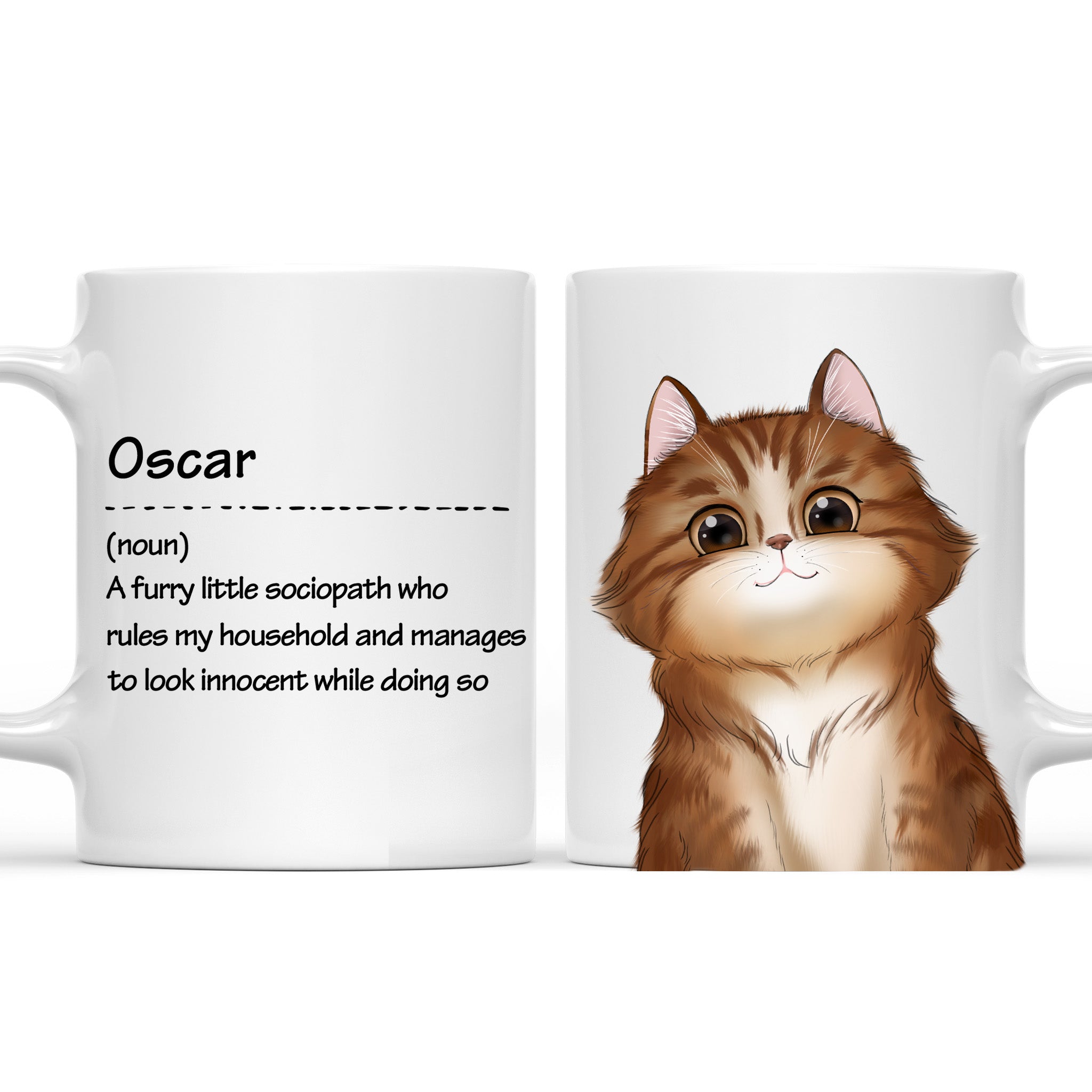 Personalized Custom Cat - Themed Coffee Mug for Pet Lovers, 11oz